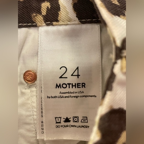 MOTHER High-Waist Looker Ankle Fray Leopard Skinny Jeans in Touch of Tiger 24 - Picture 8 of 10